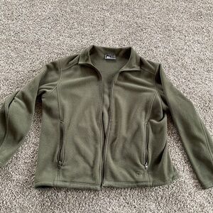 REI Olive Green Full-Zip Fleece Jacket